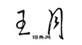 駱恆光王月草書個性簽名怎么寫