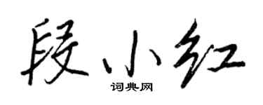 王正良段小紅行書個性簽名怎么寫