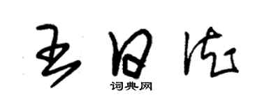 朱錫榮王日德草書個性簽名怎么寫