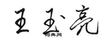 駱恆光王玉亮行書個性簽名怎么寫