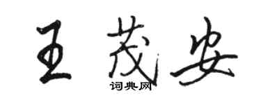 駱恆光王茂安行書個性簽名怎么寫