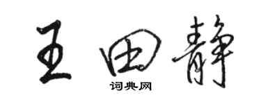 駱恆光王田靜行書個性簽名怎么寫