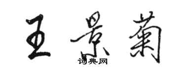 駱恆光王景菊行書個性簽名怎么寫