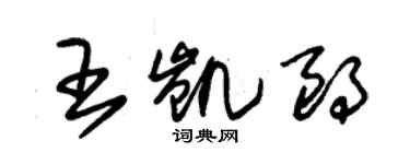 朱錫榮王凱朗草書個性簽名怎么寫