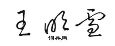 駱恆光王明雪草書個性簽名怎么寫