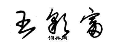 朱錫榮王彩富草書個性簽名怎么寫