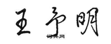 駱恆光王予明行書個性簽名怎么寫