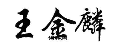 胡問遂王金麟行書個性簽名怎么寫