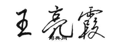 駱恆光王亮霞行書個性簽名怎么寫
