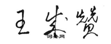 駱恆光王成贊草書個性簽名怎么寫