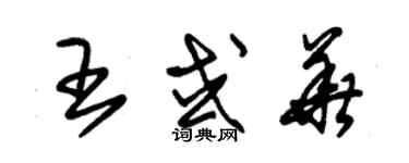 朱錫榮王或華草書個性簽名怎么寫