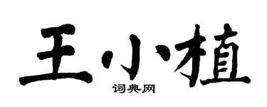 翁闓運王小植楷書個性簽名怎么寫