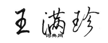 駱恆光王滿珍行書個性簽名怎么寫