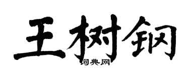 翁闓運王樹鋼楷書個性簽名怎么寫