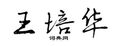 曾慶福王培華行書個性簽名怎么寫