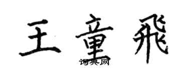 何伯昌王童飛楷書個性簽名怎么寫