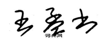 朱錫榮王孟書草書個性簽名怎么寫