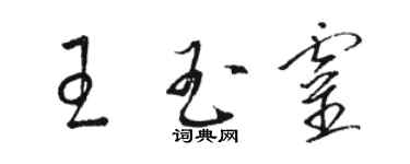 駱恆光王玉靈草書個性簽名怎么寫