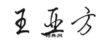 駱恆光王亞方行書個性簽名怎么寫