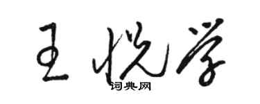 駱恆光王悅學草書個性簽名怎么寫