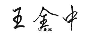 駱恆光王全中行書個性簽名怎么寫