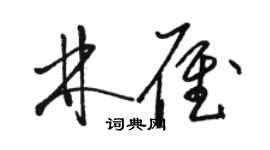 駱恆光林雁草書個性簽名怎么寫