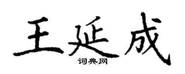 丁謙王延成楷書個性簽名怎么寫