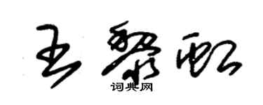 朱錫榮王黎虹草書個性簽名怎么寫