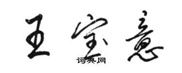 駱恆光王寶意行書個性簽名怎么寫