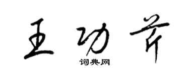梁錦英王功芹草書個性簽名怎么寫