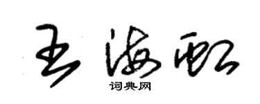 朱錫榮王海虹草書個性簽名怎么寫