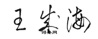 駱恆光王成海草書個性簽名怎么寫