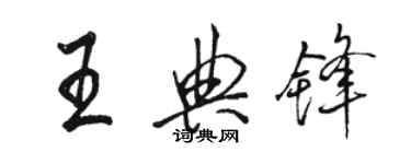 駱恆光王典鋒行書個性簽名怎么寫