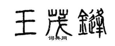 曾慶福王茂鋒篆書個性簽名怎么寫