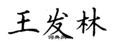 丁謙王發林楷書個性簽名怎么寫