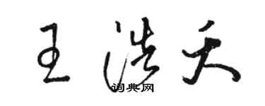 駱恆光王浩夭草書個性簽名怎么寫