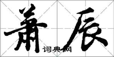 胡問遂蕭辰行書怎么寫