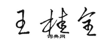 駱恆光王桂全草書個性簽名怎么寫