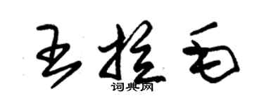 朱錫榮王拉毛草書個性簽名怎么寫