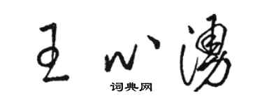 駱恆光王心涌草書個性簽名怎么寫