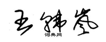 朱錫榮王韓嵐草書個性簽名怎么寫