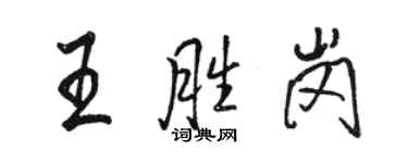 駱恆光王勝崗行書個性簽名怎么寫