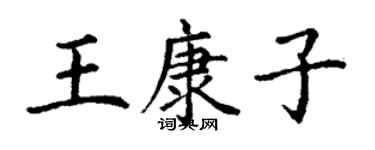 丁謙王康子楷書個性簽名怎么寫