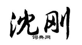 胡問遂沈剛行書個性簽名怎么寫