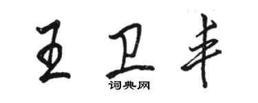 駱恆光王衛豐行書個性簽名怎么寫