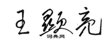 駱恆光王顯亮草書個性簽名怎么寫
