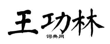 翁闓運王功林楷書個性簽名怎么寫