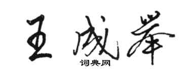 駱恆光王成舉行書個性簽名怎么寫