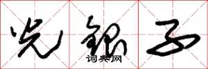 朱錫榮光銀子草書怎么寫