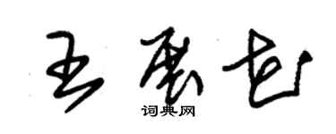 朱錫榮王展花草書個性簽名怎么寫